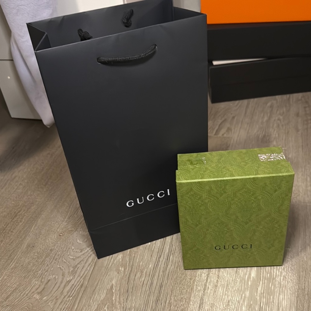 Gucci Green Box with Black Bag